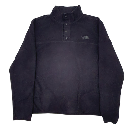 Mens Black The North Face Button Up Quarter Zip Jumper