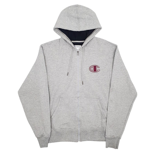 Mens Grey Champion Full Zip Jumper