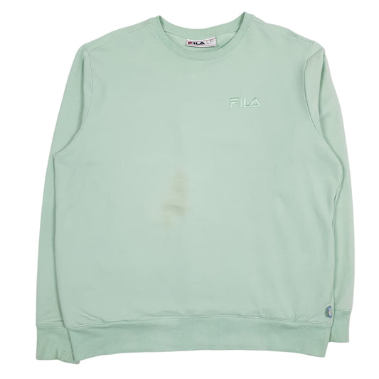 Womens Green Fila Crewneck Jumper