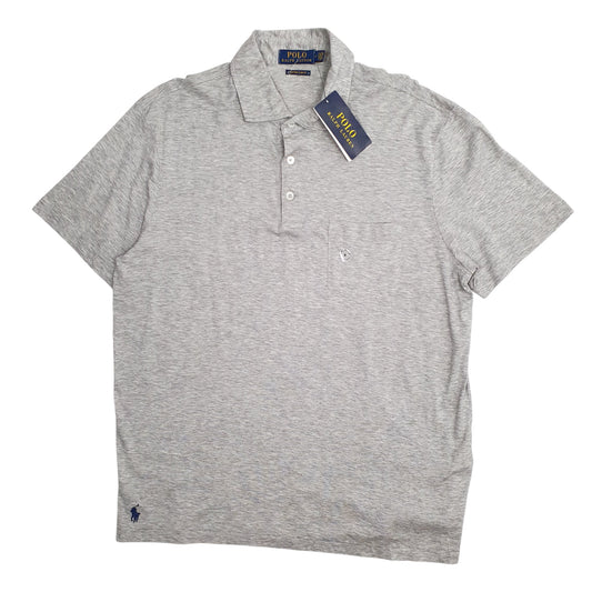 Mens Grey Polo Ralph Lauren Short Sleeve Polo Shirt