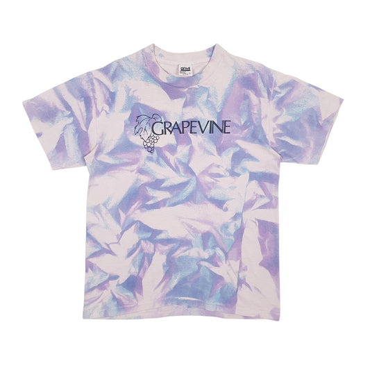 Mens Purple Anvil Single Stitch Vintage 90s Short Sleeve T Shirt