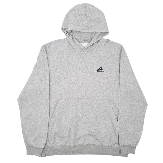 Mens Grey Adidas Hoodie Jumper