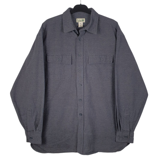 Mens Grey L.L.Bean Chamois Long Sleeve Shirt