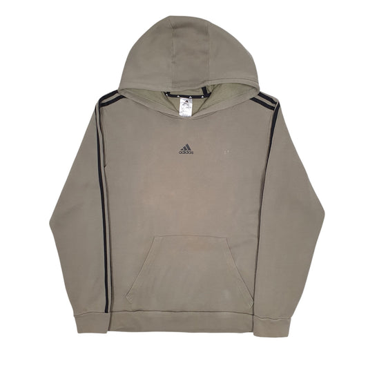 Mens Khaki Adidas Hoodie Jumper