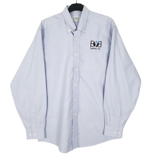 Mens Blue L.L.Bean Eyekor Inc Long Sleeve Shirt