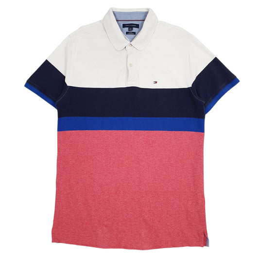 Mens Red Tommy Hilfiger Short Sleeve Polo Shirt
