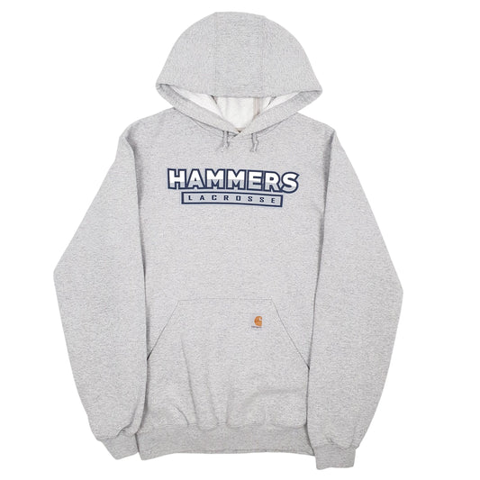 Mens Grey Carhartt Hammers Lacrosse Original Fit Hoodie Jumper
