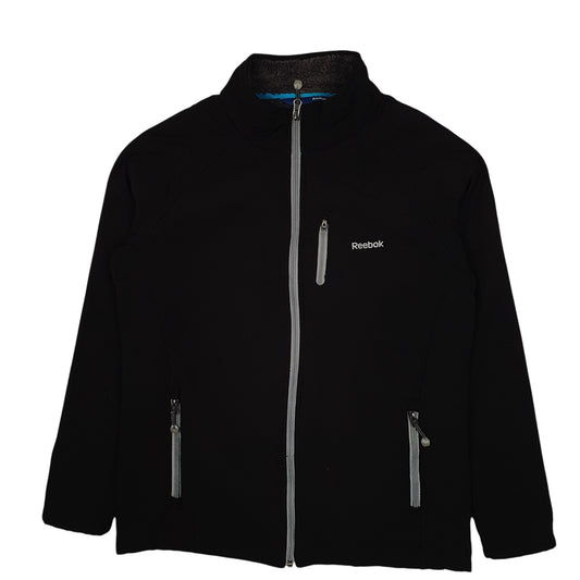 Womens Black Reebok Fleece Lined Windbreaker Coat