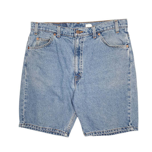 Mens Blue Levis Vintage 90s Orange Tab 505 Denim Shorts
