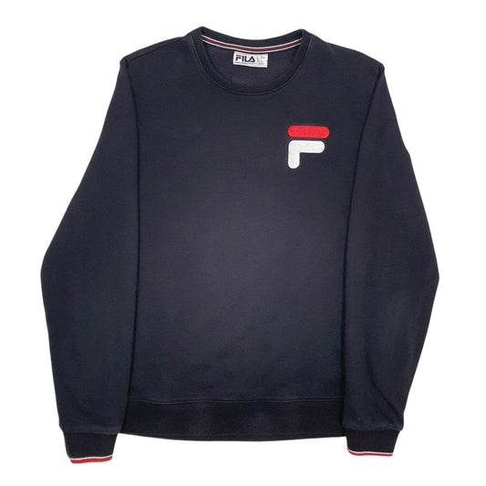 Mens Black Fila Crewneck Jumper