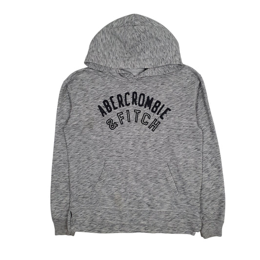 Mens Grey Abercrombie & Fitch Hoodie Jumper