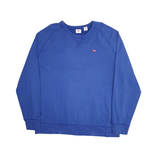 Mens Blue Levis Crewneck Jumper
