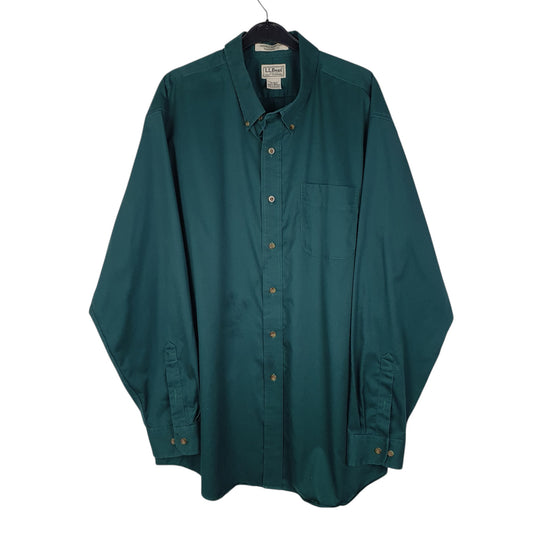 Mens Green L.L.Bean Long Sleeve Shirt