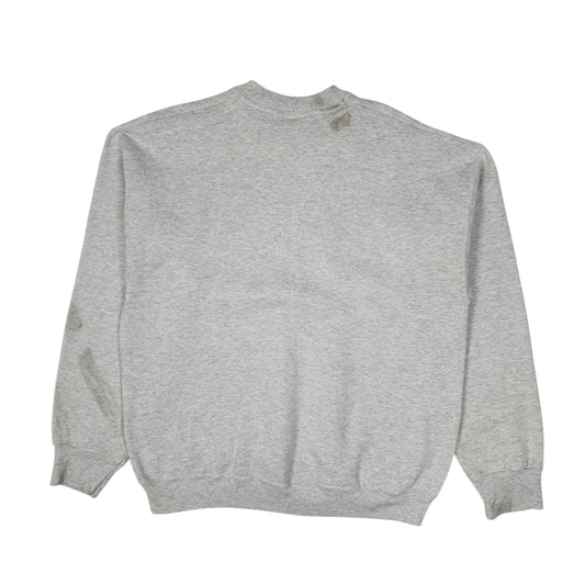 Mens Grey Fruit Of The Loom Vintage 90s Crewneck Jumper
