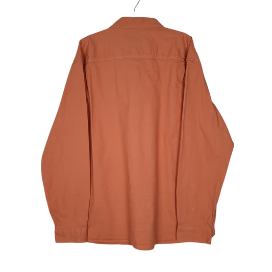 Mens Orange L.L.Bean Canvas Stretch Shirt