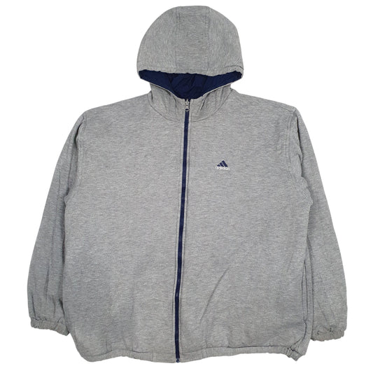 Mens Navy Adidas Vintage 90s Reversible Quarter Zip Coat