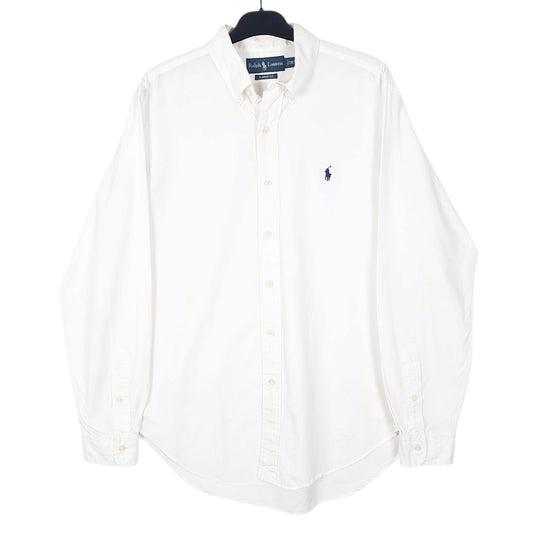 Mens White Ralph Lauren Long Sleeve Shirt