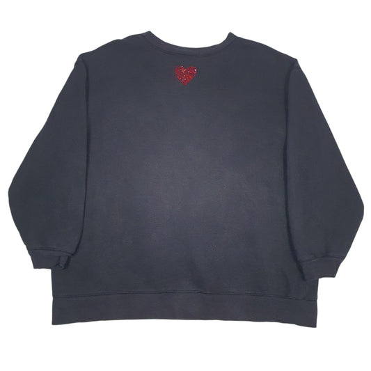Mens Black Disney Crewneck Jumper