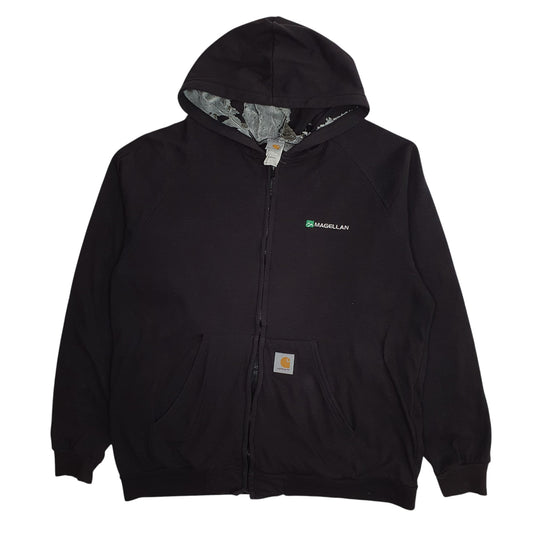 Mens Black Carhartt Hoodie Full Zip Jumper