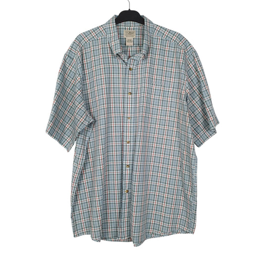 Mens Green L.L.Bean Short Sleeve Shirt