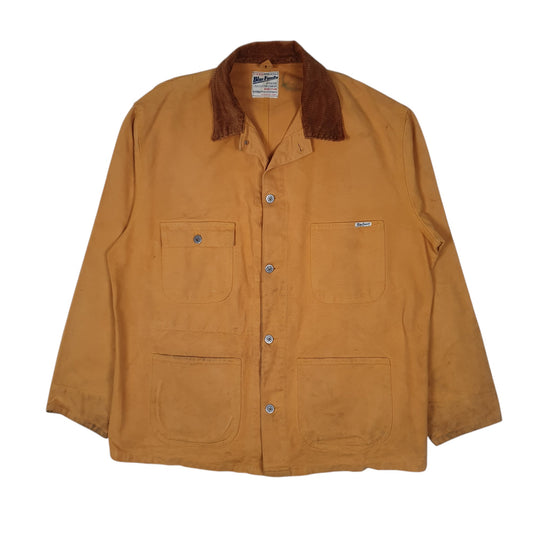 Mens Tan Benetton Vintage 1970s Chore Made in Italy Coat