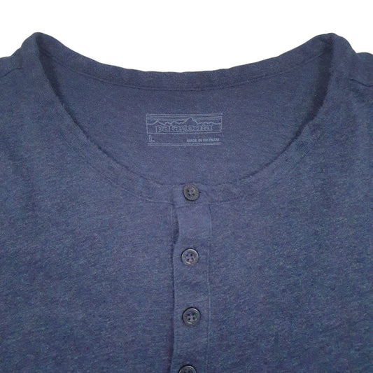 Mens Navy Patagonia Henley T Shirt