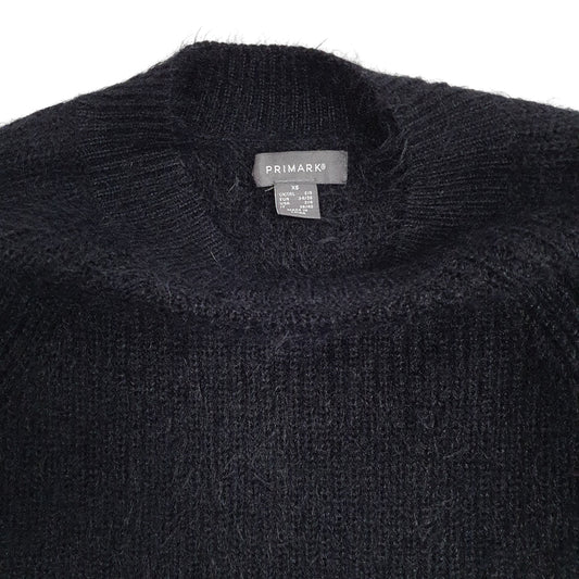 Womens Black Primark Fluffy Crewneck Jumper