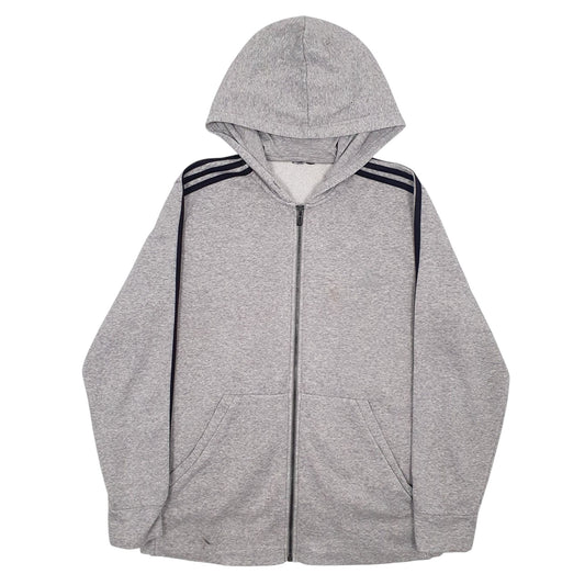 Mens Grey Adidas Full Zip Jumper