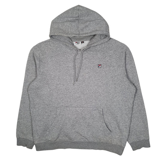 Mens Grey Fila Hoodie Jumper