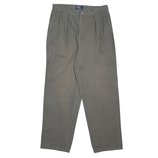 Mens Grey Polo Ralph Lauren Vintage Made In USA Chino Trousers