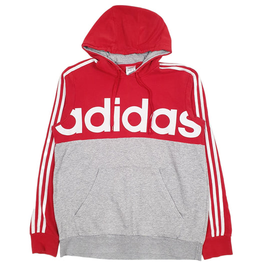 Mens Red Adidas Hoodie Jumper