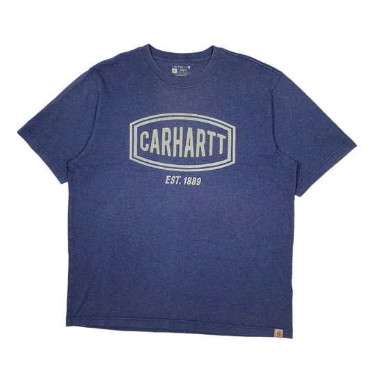 Mens Blue Carhartt Short Sleeve T Shirt