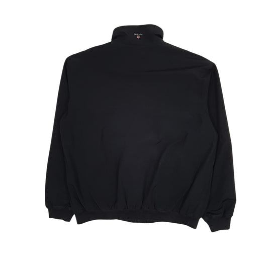 Mens Black GANT Fleece Lined Windbreaker Quarter Zip Coat