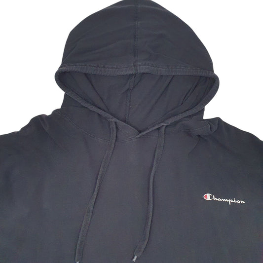 Mens Black Champion Lightweight Hoodie Jumper