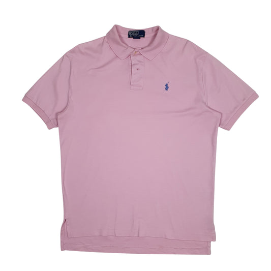 Mens Pink Polo Ralph Lauren Short Sleeve Polo Shirt
