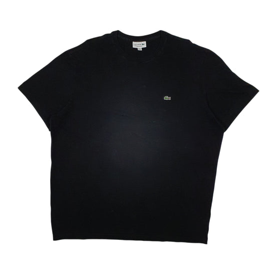 Mens Black Lacoste Short Sleeve T Shirt