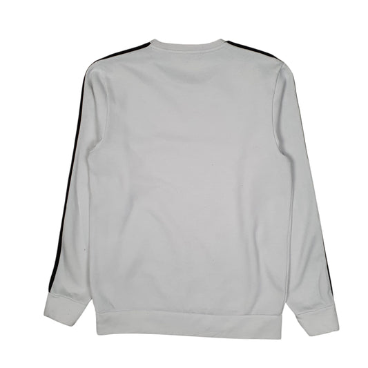 Mens White Adidas Crewneck Jumper