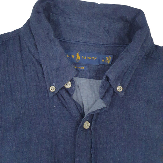 Mens Navy Ralph Lauren V Neck Shirt