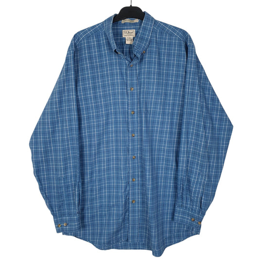 Mens Blue L.L.Bean Long Sleeve Shirt