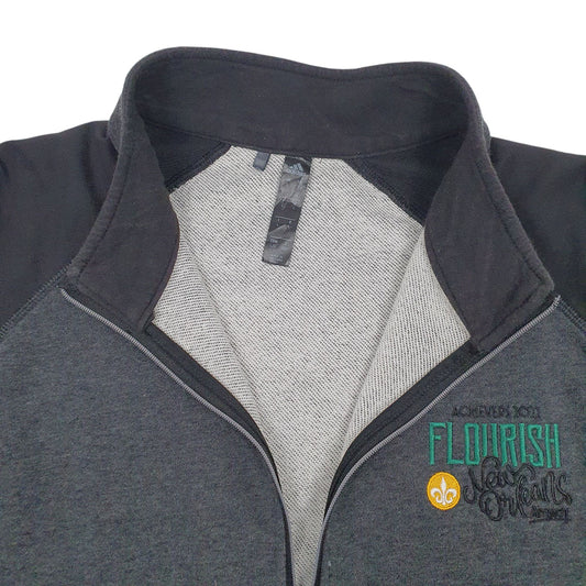 Mens Grey Adidas Quarter Zip Jumper