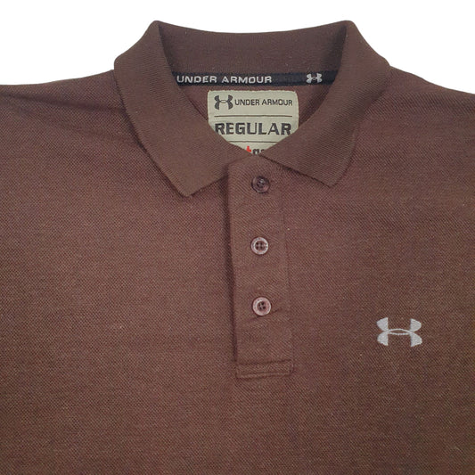 Womens Brown Under Armour Heat gear Polo Shirt