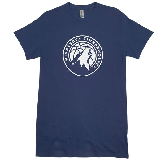 Mens Navy Gildan NBA Minnesota Timberwolves Short Sleeve T Shirt