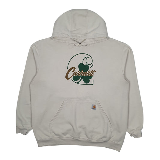 Mens Cream Carhartt Hoodie Jumper