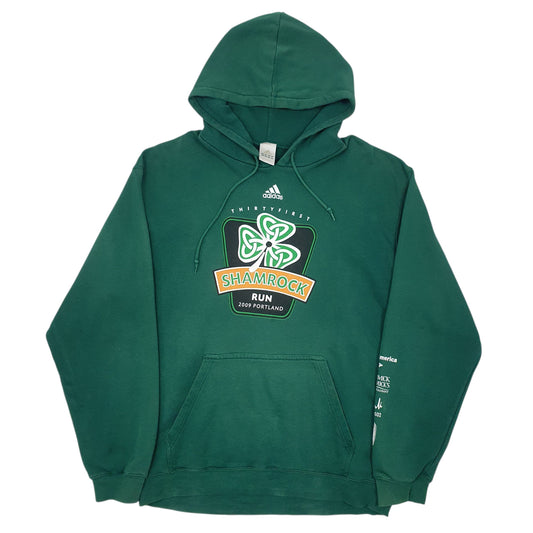 Mens Green Adidas Hoodie Jumper