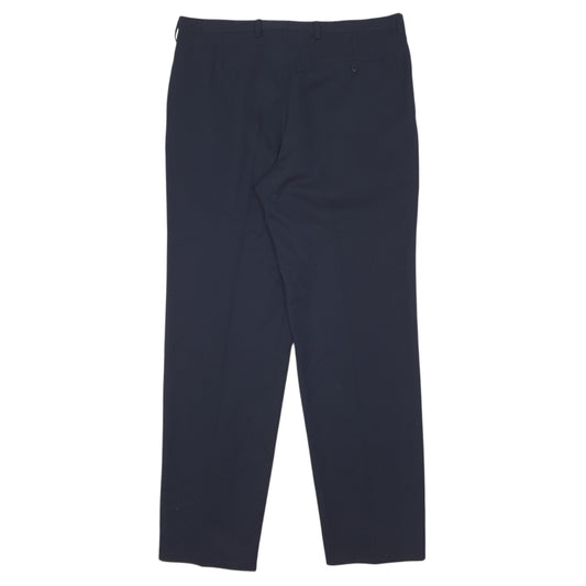 Mens Navy Burberry Trousers