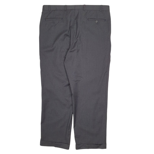 Mens Grey Ralph Lauren Pleated Trousers