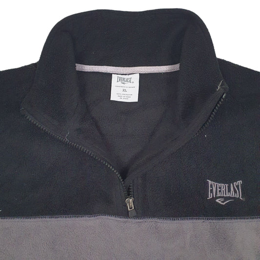 Mens Grey Everlast Quarter Zip Jumper