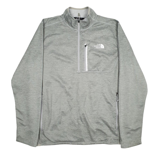 Mens Grey The North Face Quarter Zip Jumper