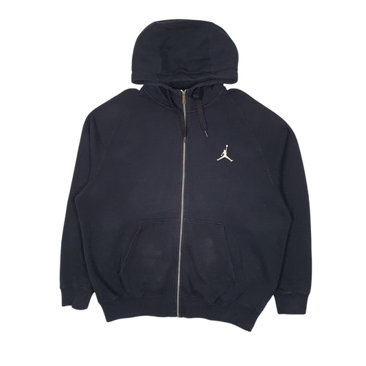 Mens Black Nike Air Jordan Basketball Hoodie Full Zip Jumper