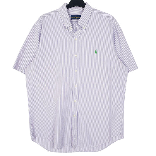 Mens Purple Ralph Lauren Short Sleeve Shirt